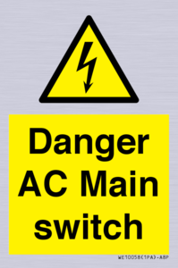 Danger AC Main switch 
